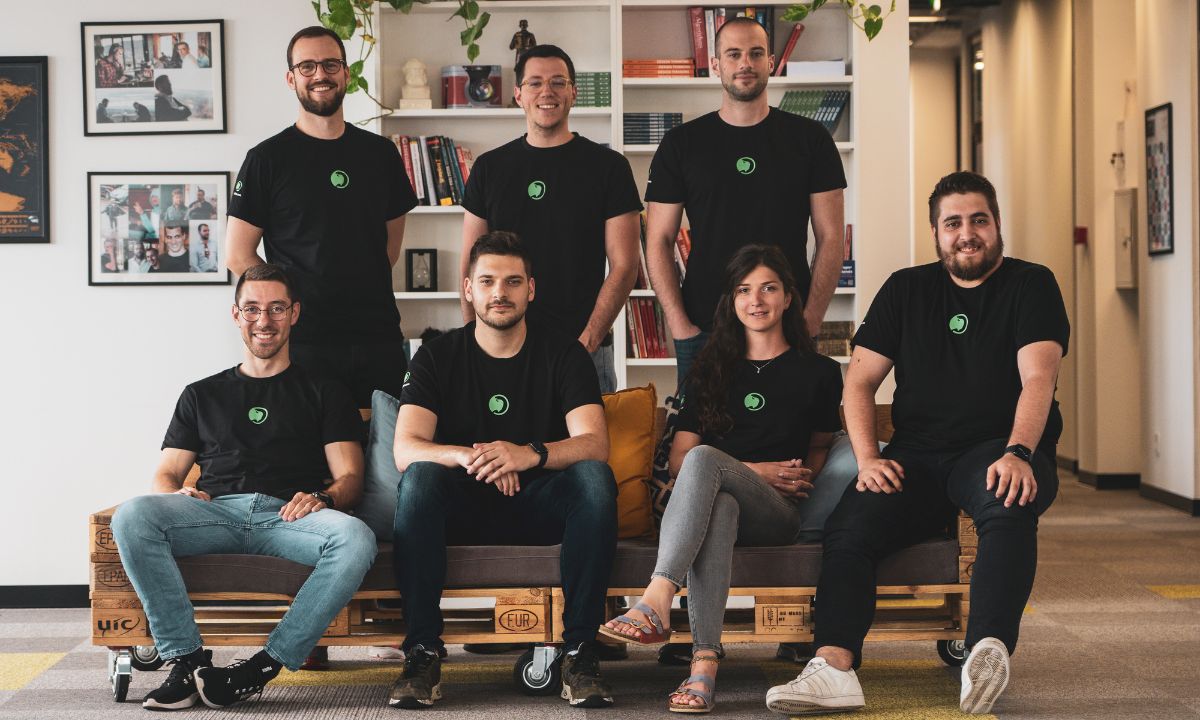 The Bizzllet team together in the office.